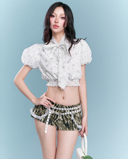 Chan.closet Short Jean &amp; Mini Bi Top &amp; Belt