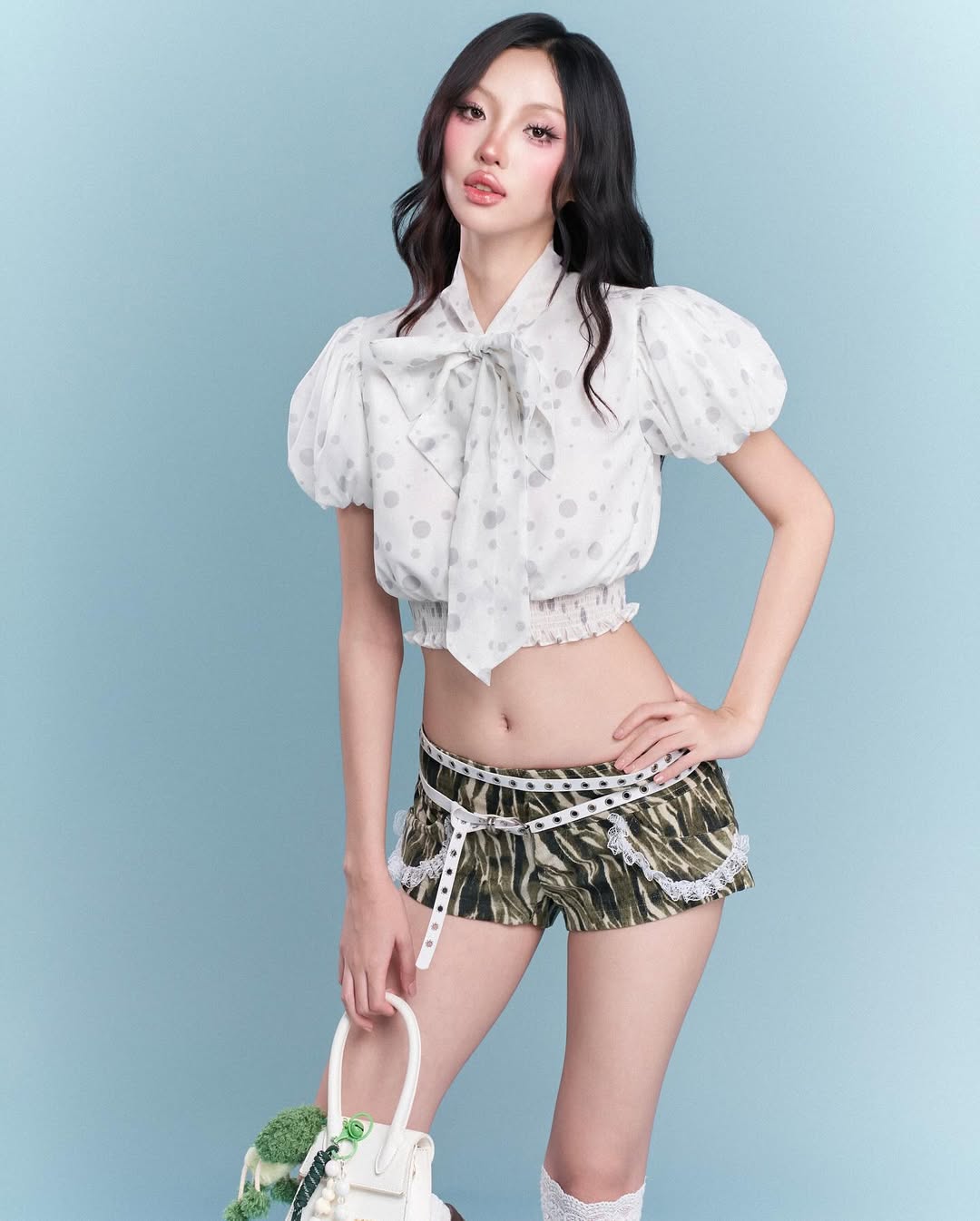 Chan.closet Short Jean &amp; Mini Bi Top &amp; Belt