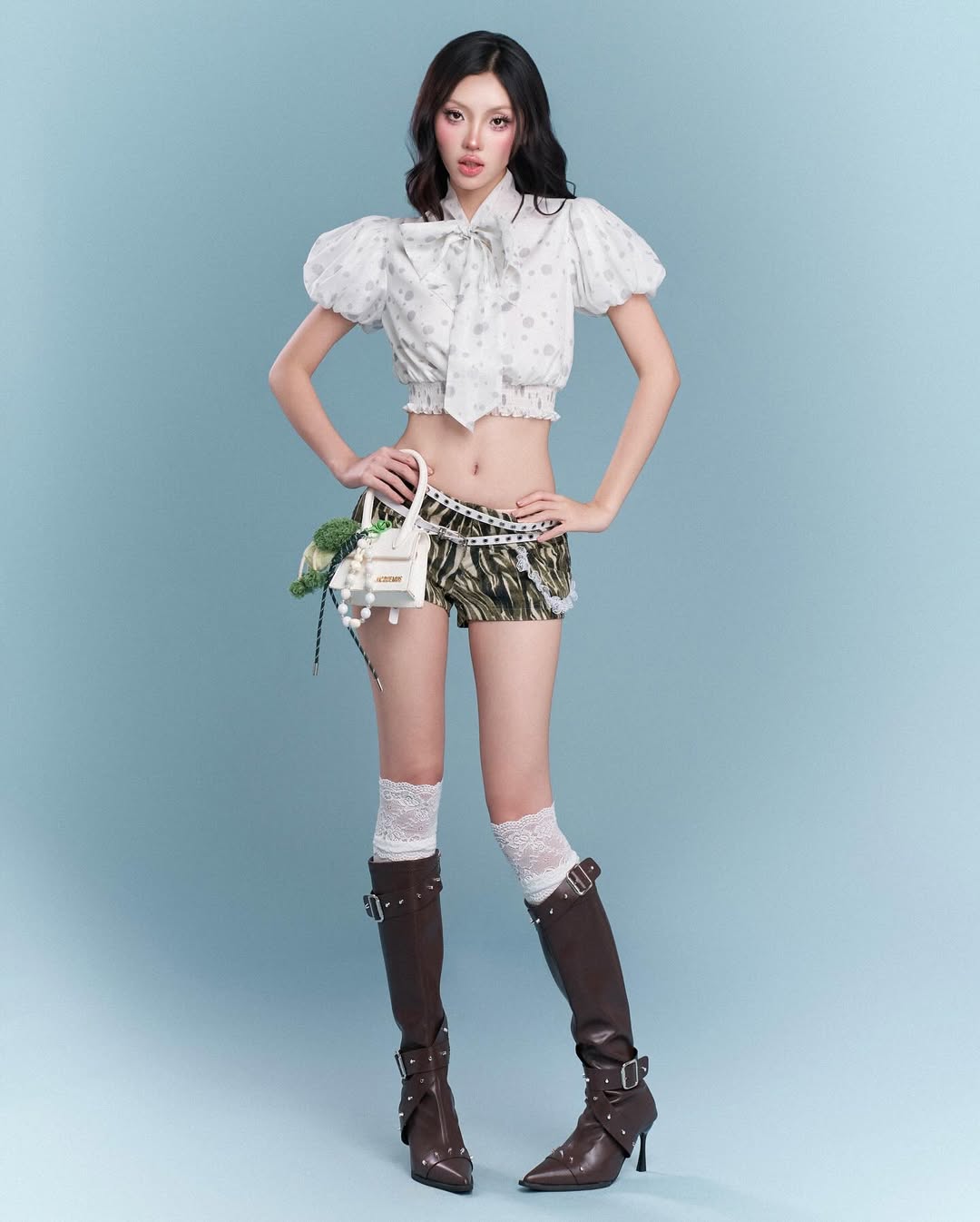 Chan.closet Short Jean &amp; Mini Bi Top &amp; Belt