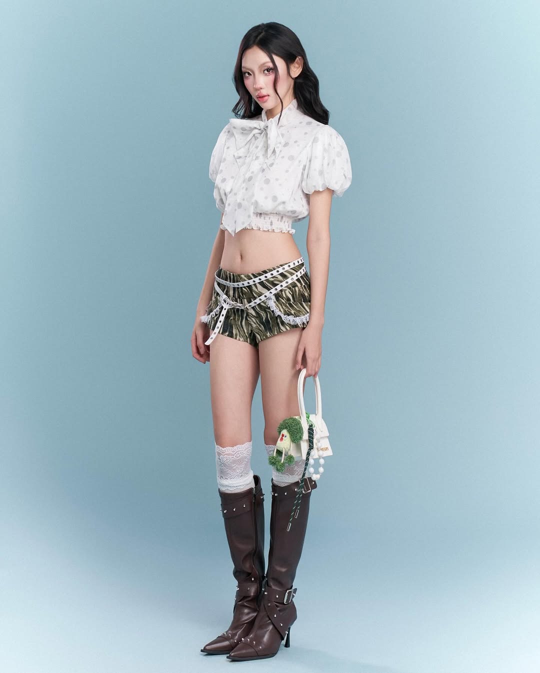 Chan.closet Short Jean &amp; Mini Bi Top &amp; Belt