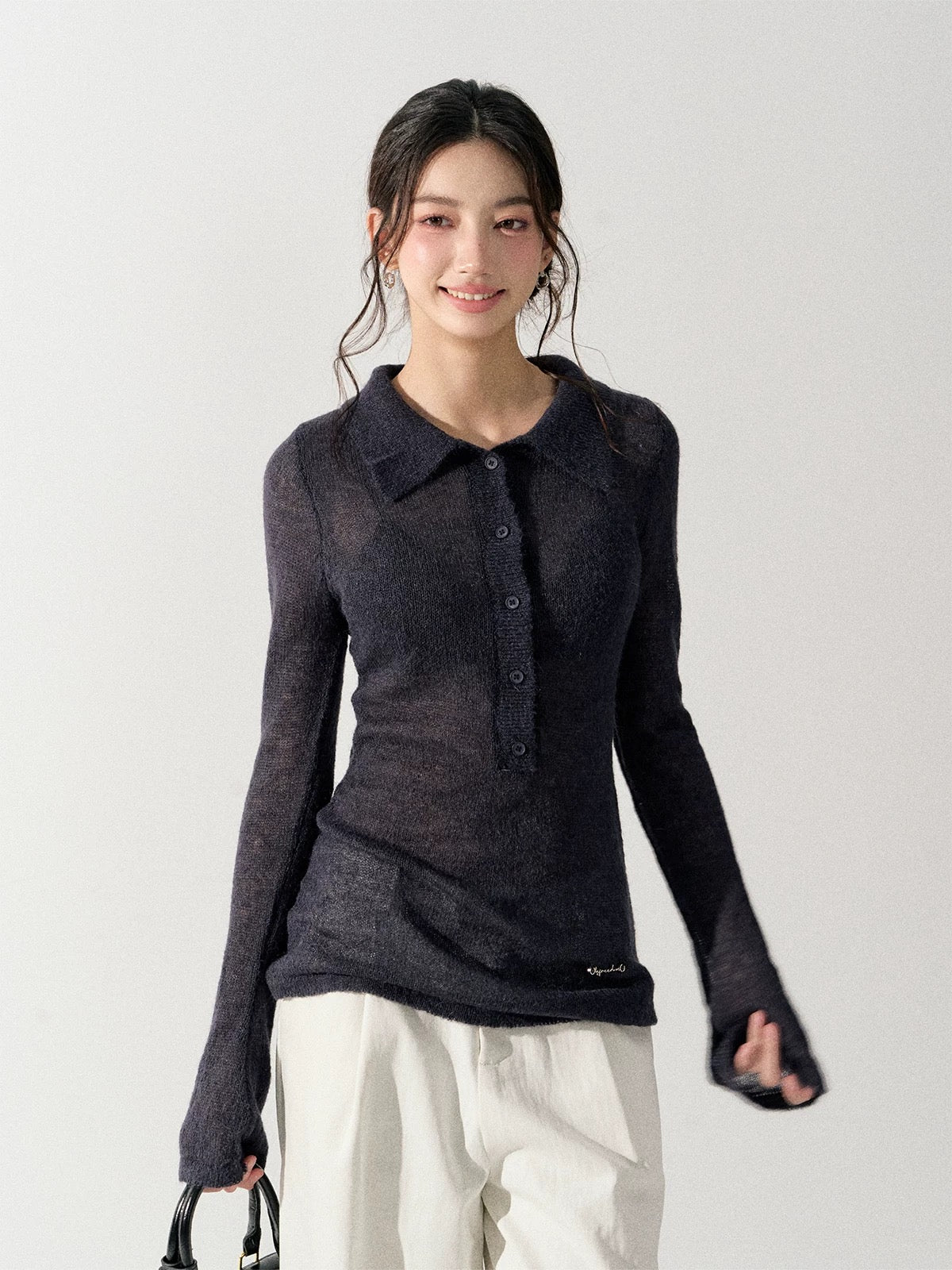 Lafreedom LAF351001 Versatile Lightweight Crewneck Sweater