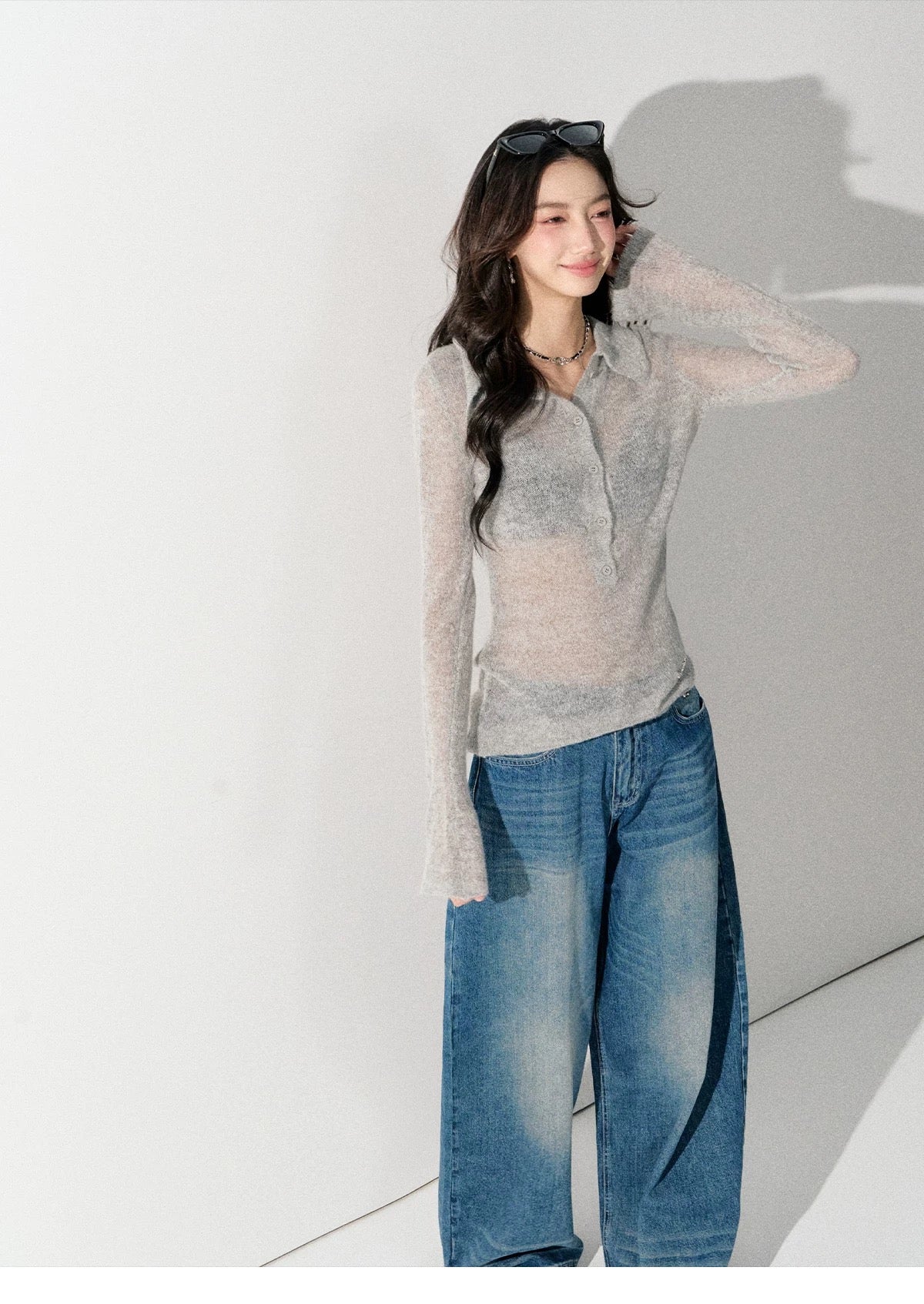 Lafreedom LAF351001 Versatile Lightweight Crewneck Sweater