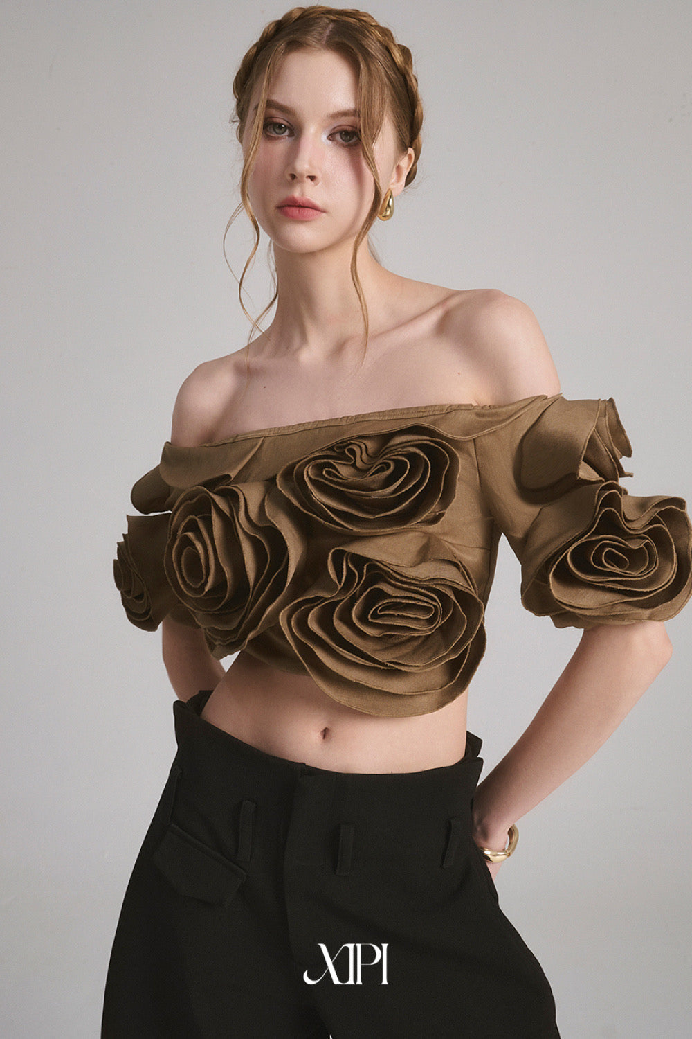 XIPI Elina Brown Top &amp; Fedora Pants
