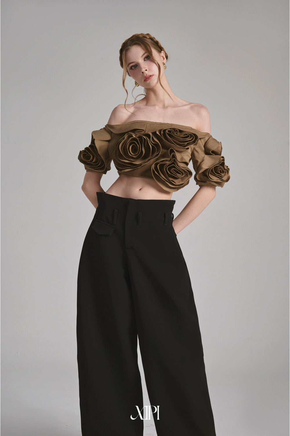 XIPI Elina Brown Top &amp; Fedora Pants