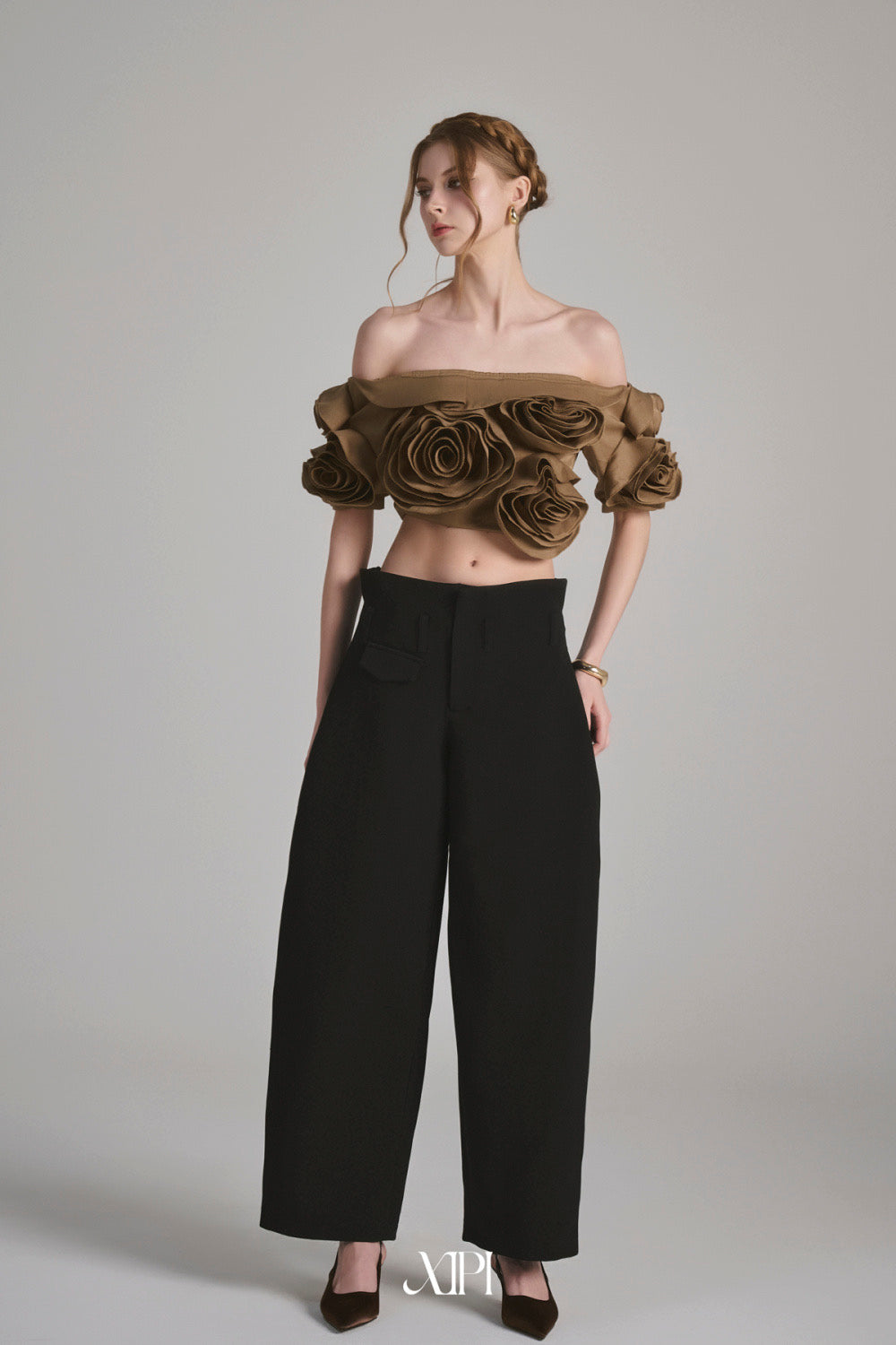 XIPI Elina Brown Top &amp; Fedora Pants