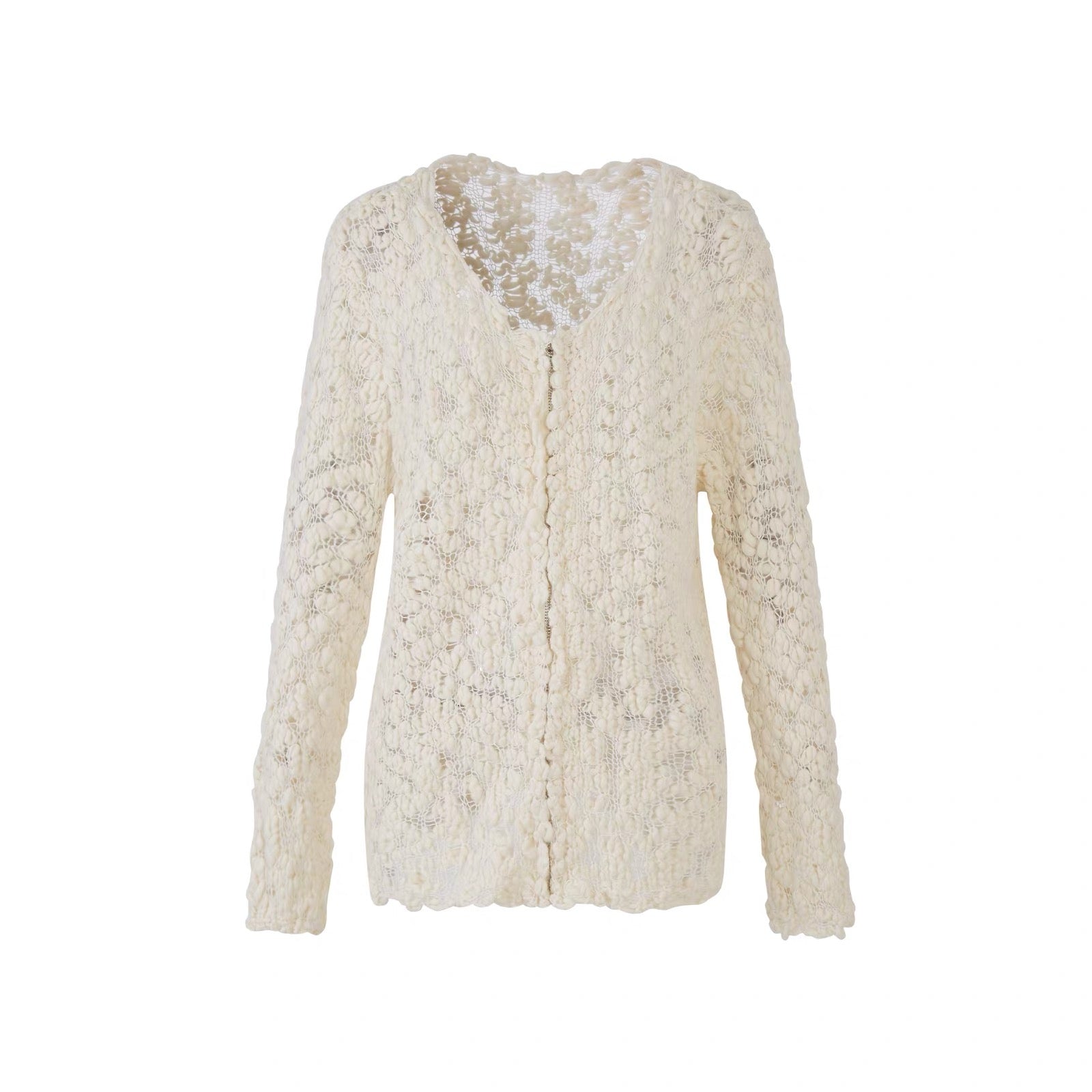 Lafreedom LAF351002 Versatile Semi-Transparent Crewneck Sweater