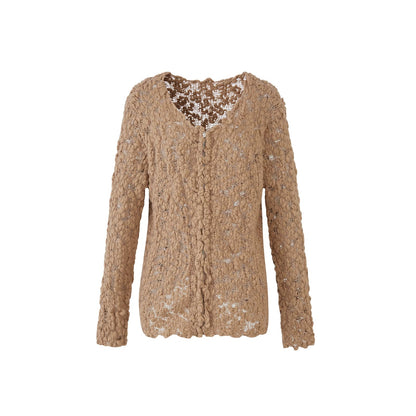 Lafreedom LAF351002 Versatile Semi-Transparent Crewneck Sweater