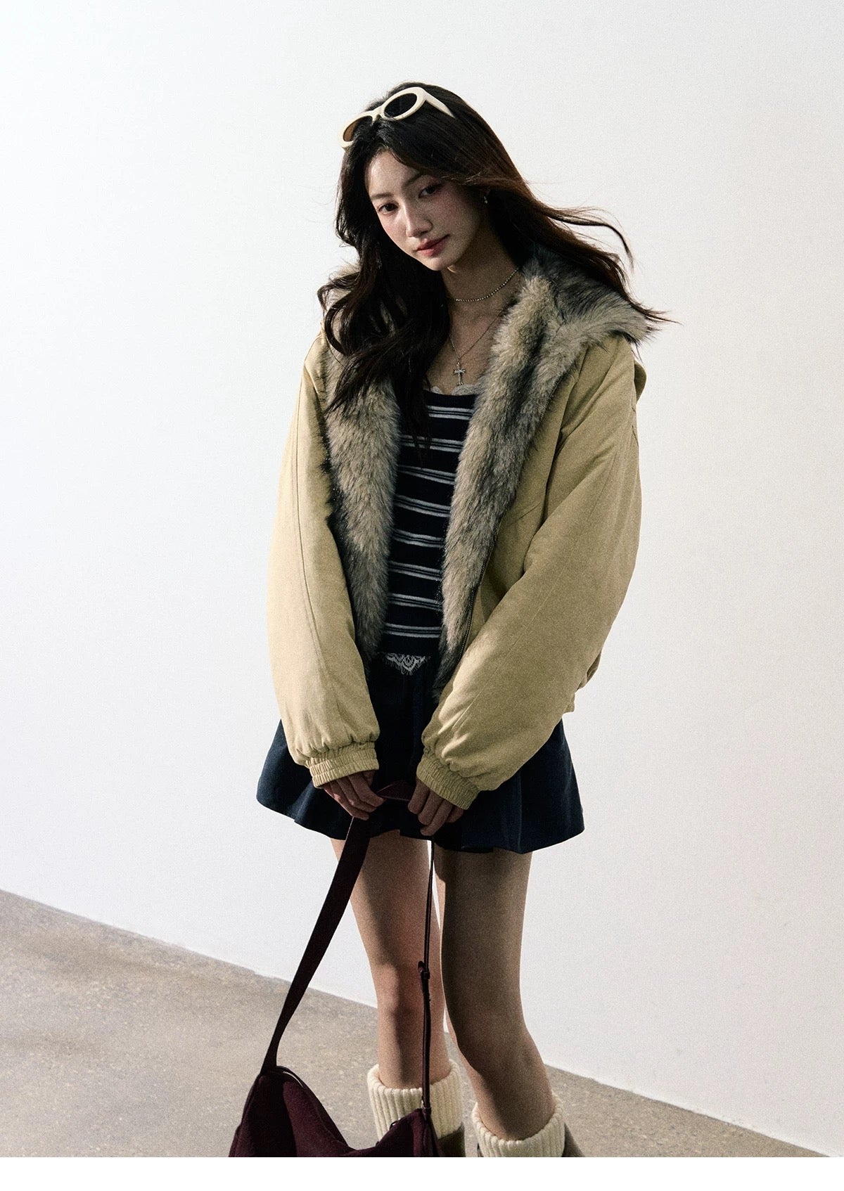 Lafreedom LAF351007 Simple casual hooded cotton jacket