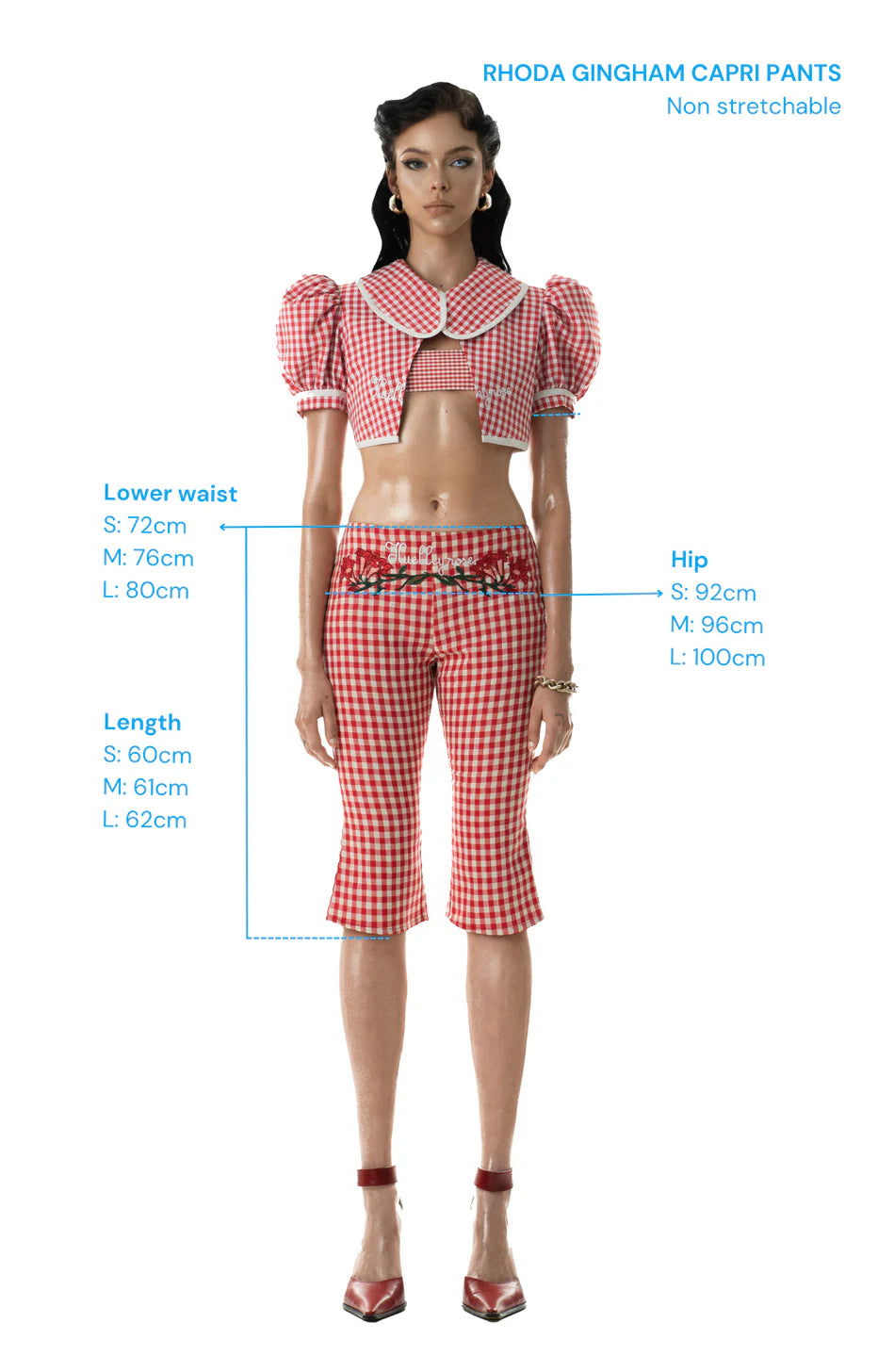 Huelleyrose SALE RHODA GINGHAM CARPI PANTS