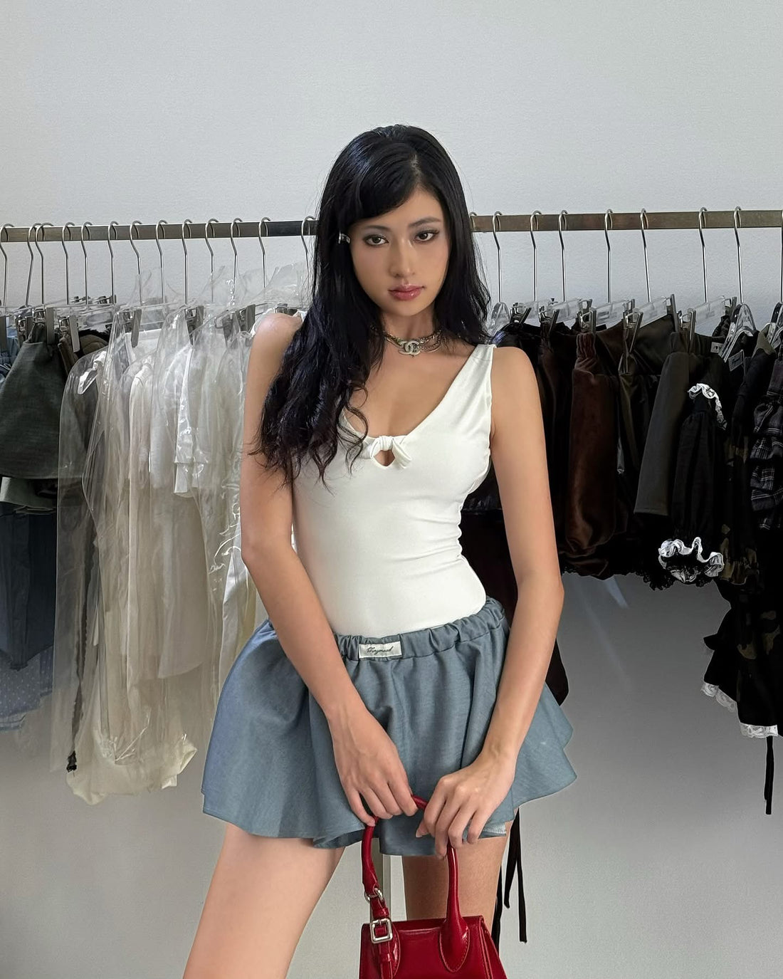 TinyMood BOWTIE TOP & BLOMY SKIRT