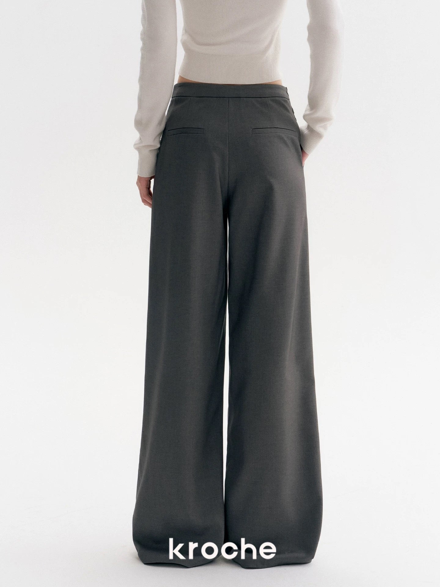 Kroche 3D bow loose casual pants