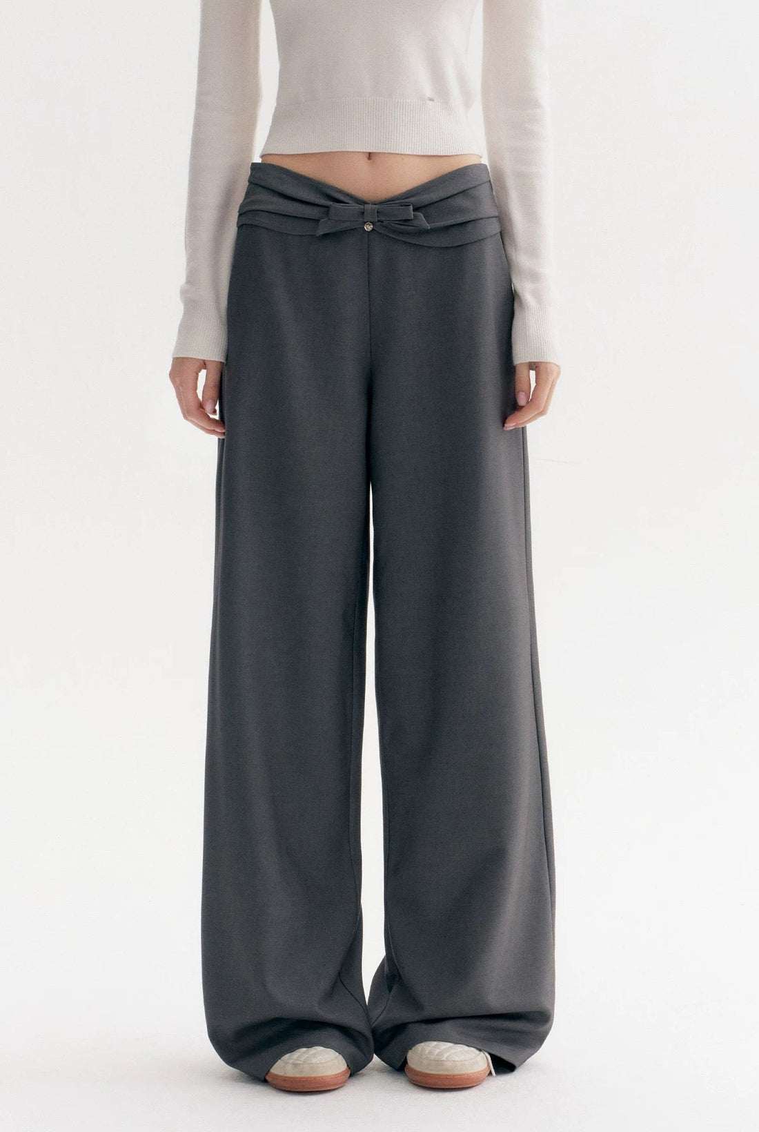 Kroche 3D bow loose casual pants