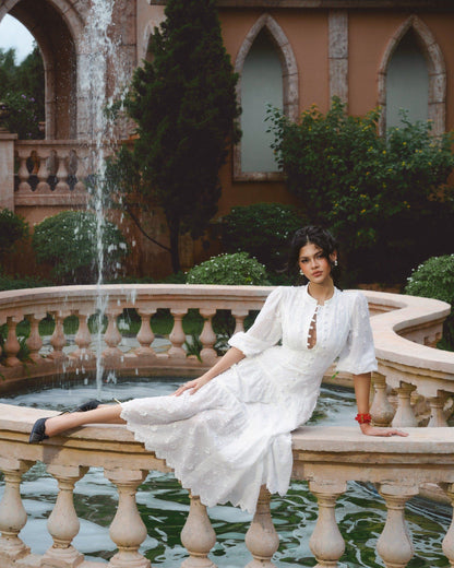 IAMCOCO WHITE PROMISE DRESS