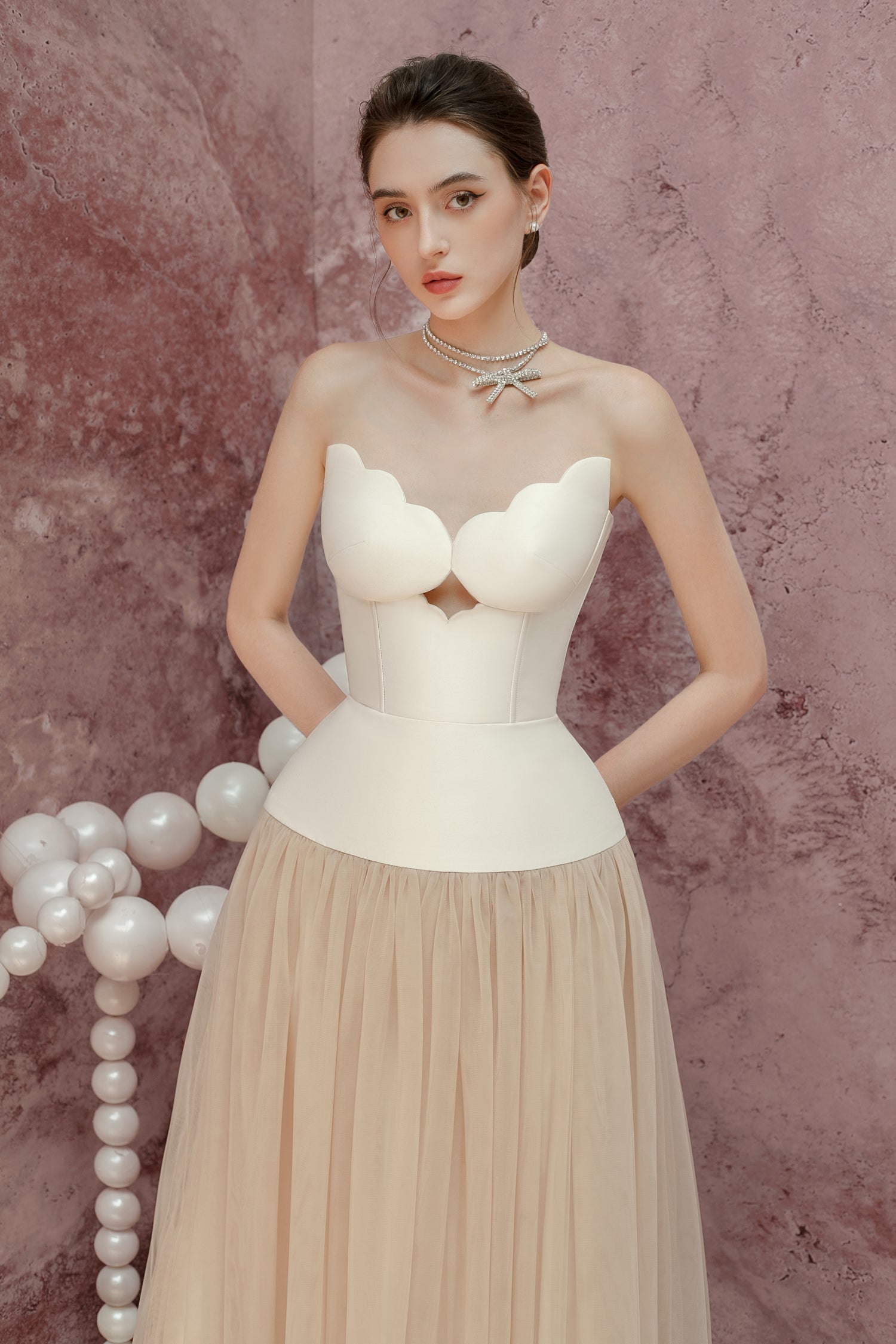 Beloved Harriet Dress (WITH CRYSTAL CHOKER)