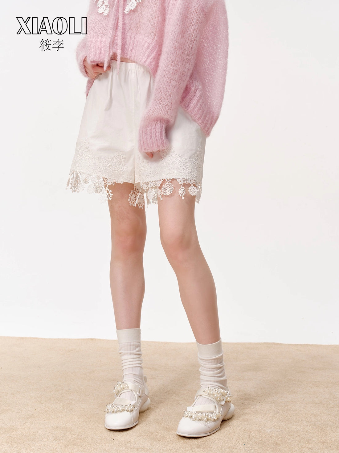 XIAOLI Loose lace shorts