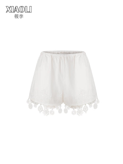 XIAOLI Loose lace shorts