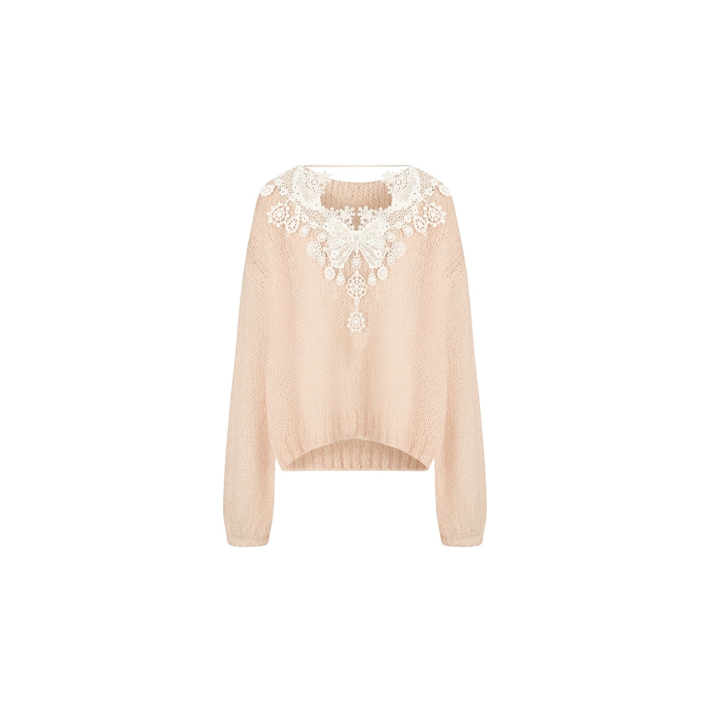 XIAOLI Leisure pullover lace sweater &amp; skirt (3color)