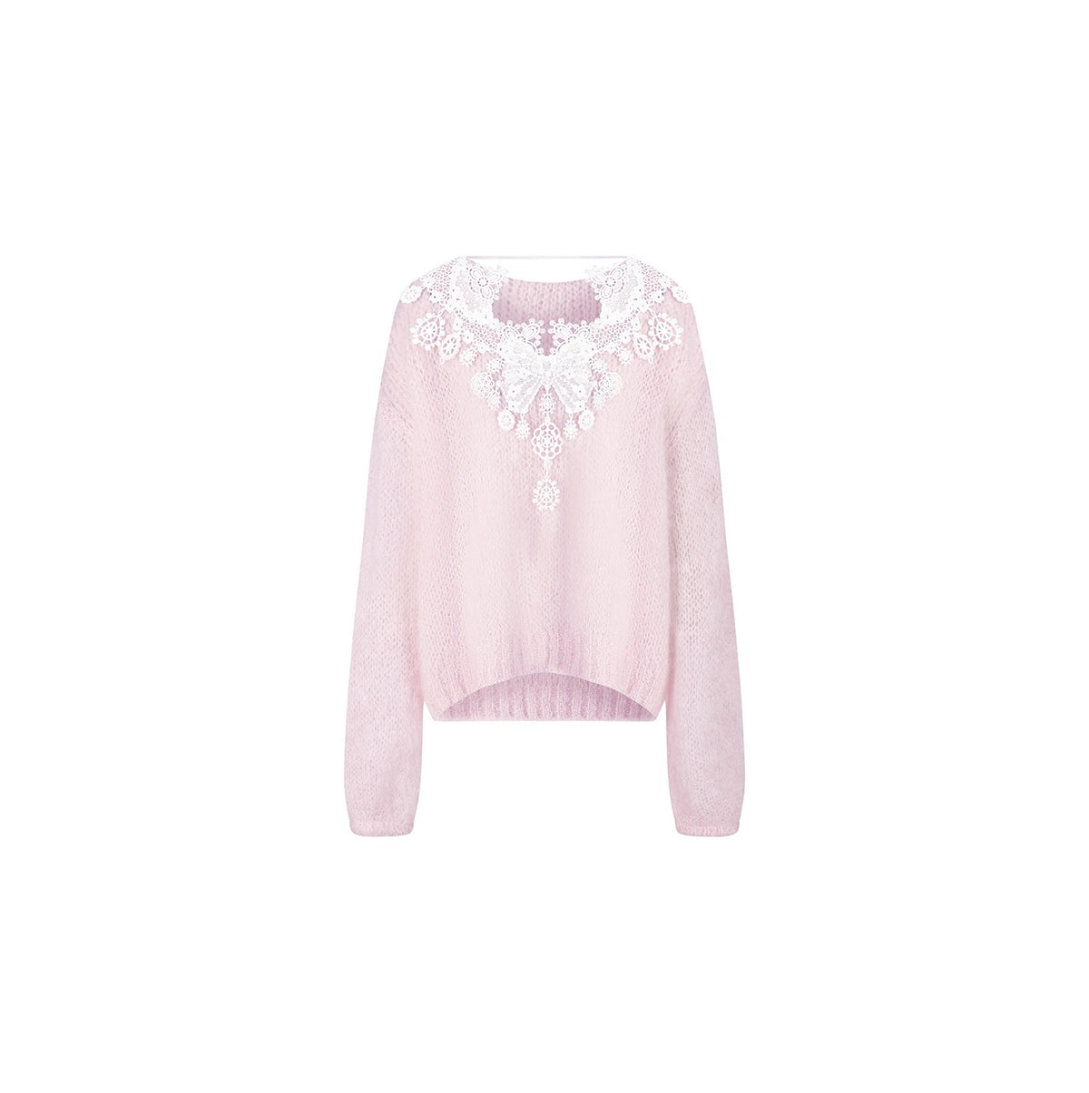 XIAOLI Leisure pullover lace sweater &amp; skirt (3color)