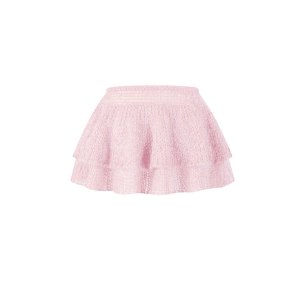 XIAOLI Leisure pullover lace sweater &amp; skirt (3color)