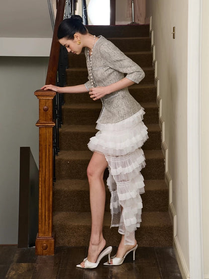 FIND YA WINGS Luxury mid sleeve jacket set