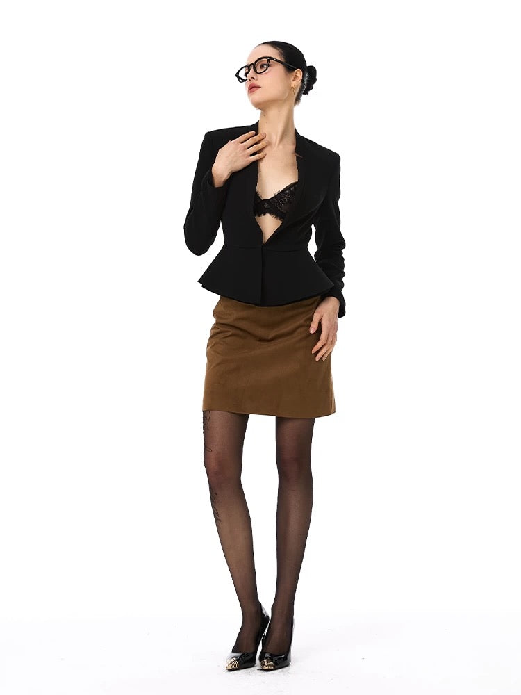 FIND YA WINGS Three-quarter sleeve Deep V sexy suit jacket