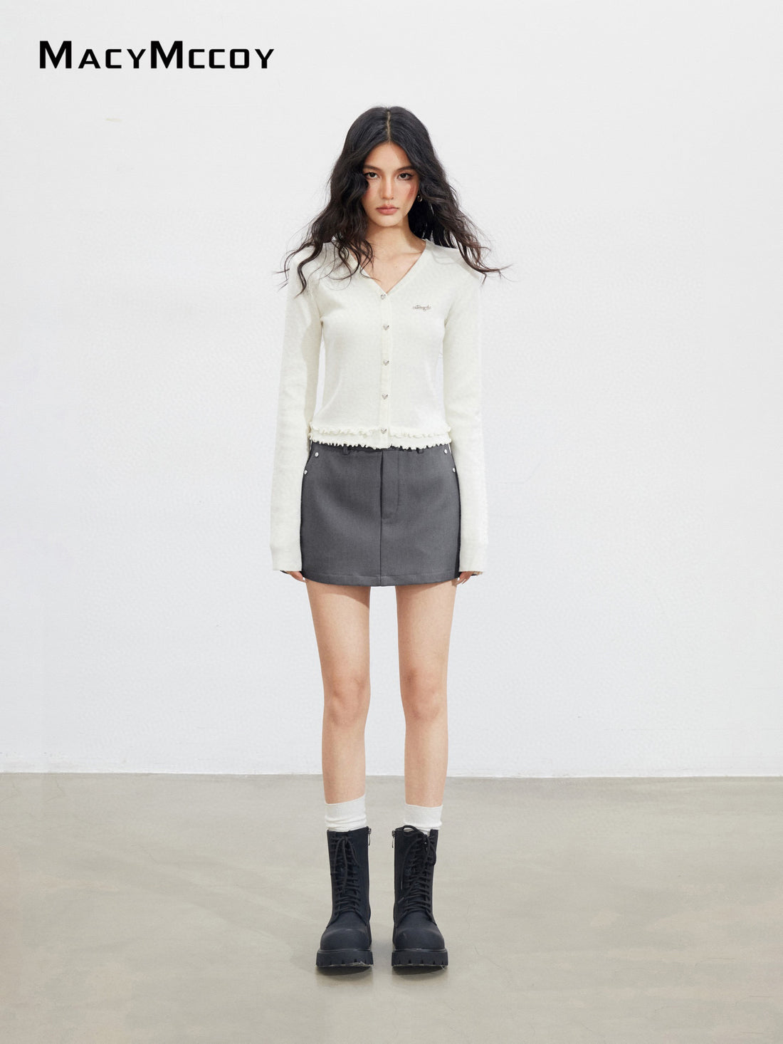 MacyMccoy MMC2025149 Lace hollow knitted top