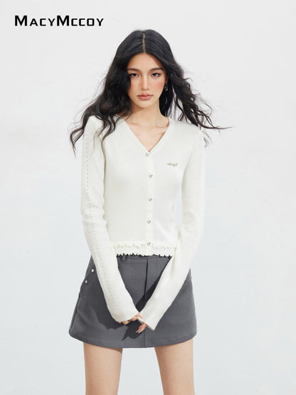 MacyMccoy MMC2025149 Lace hollow knitted top