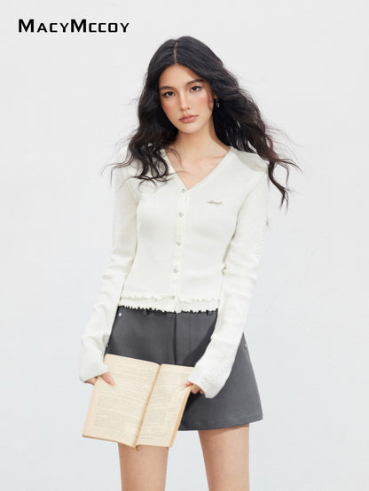 MacyMccoy MMC2025149 Lace hollow knitted top