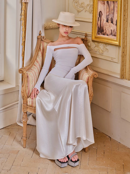 FIND YA WINGS Off shoulder sexy slim fit base top