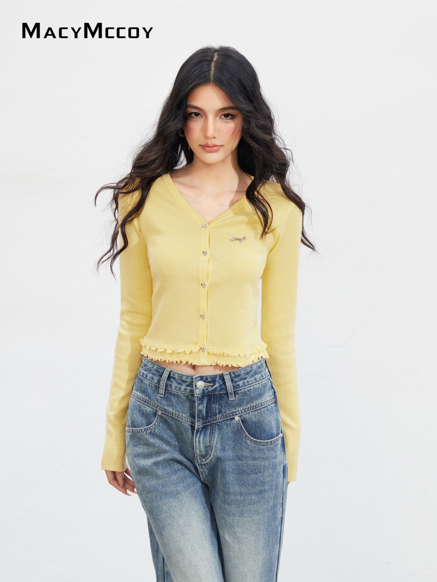 MacyMccoy MMC2025149 Lace hollow knitted top