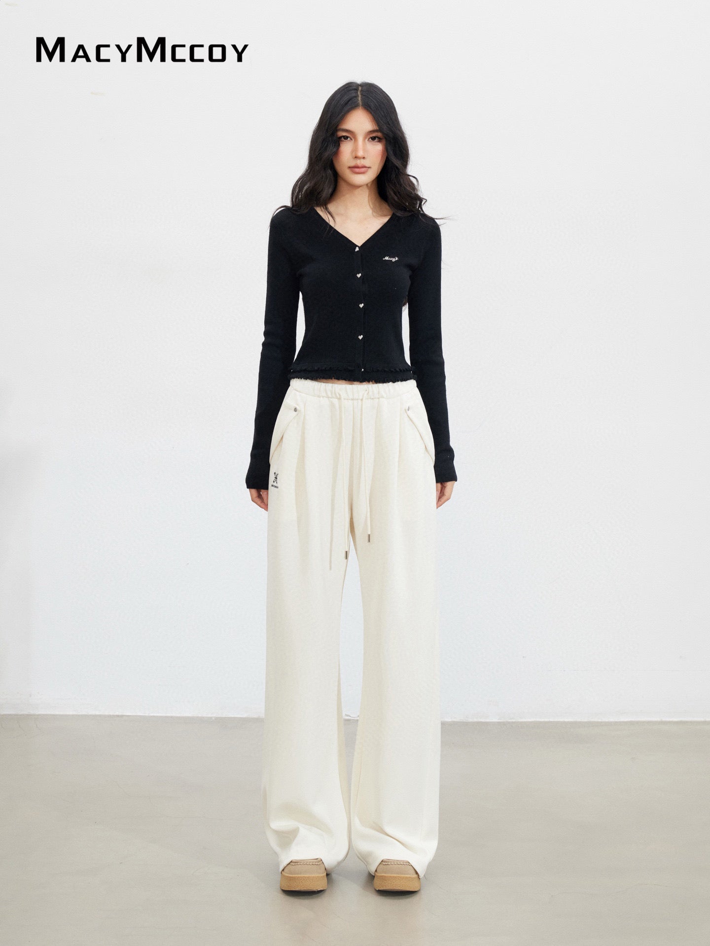 MacyMccoy MMC2025149 Lace hollow knitted top