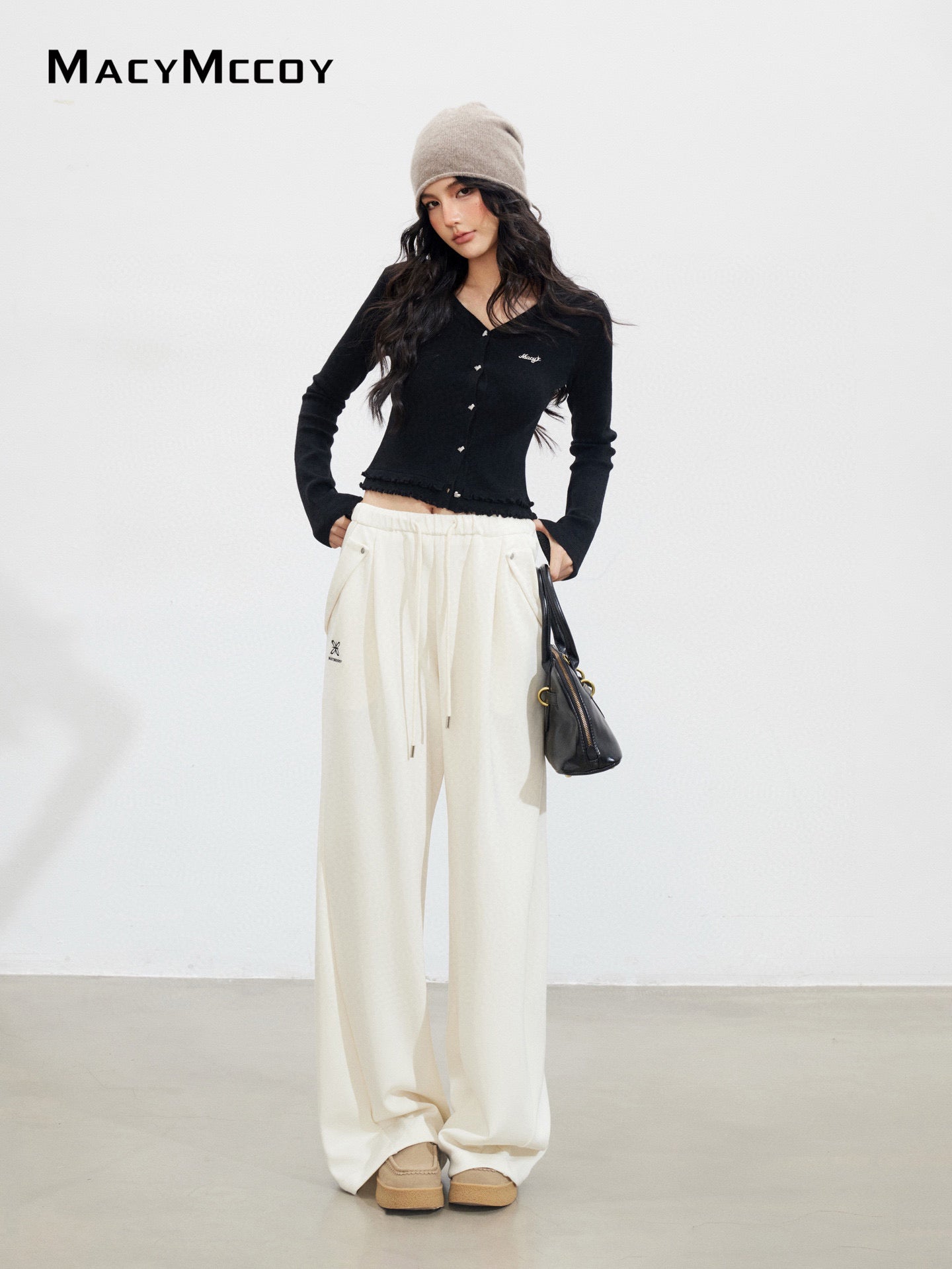 MacyMccoy MMC2025149 Lace hollow knitted top