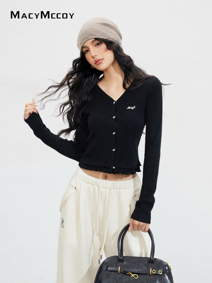 MacyMccoy MMC2025149 Lace hollow knitted top