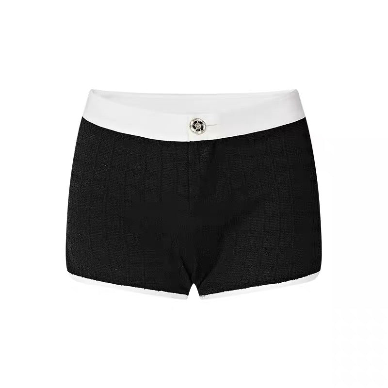 FIND YA WINGS Perspective shirt + vest + PU leather shorts set