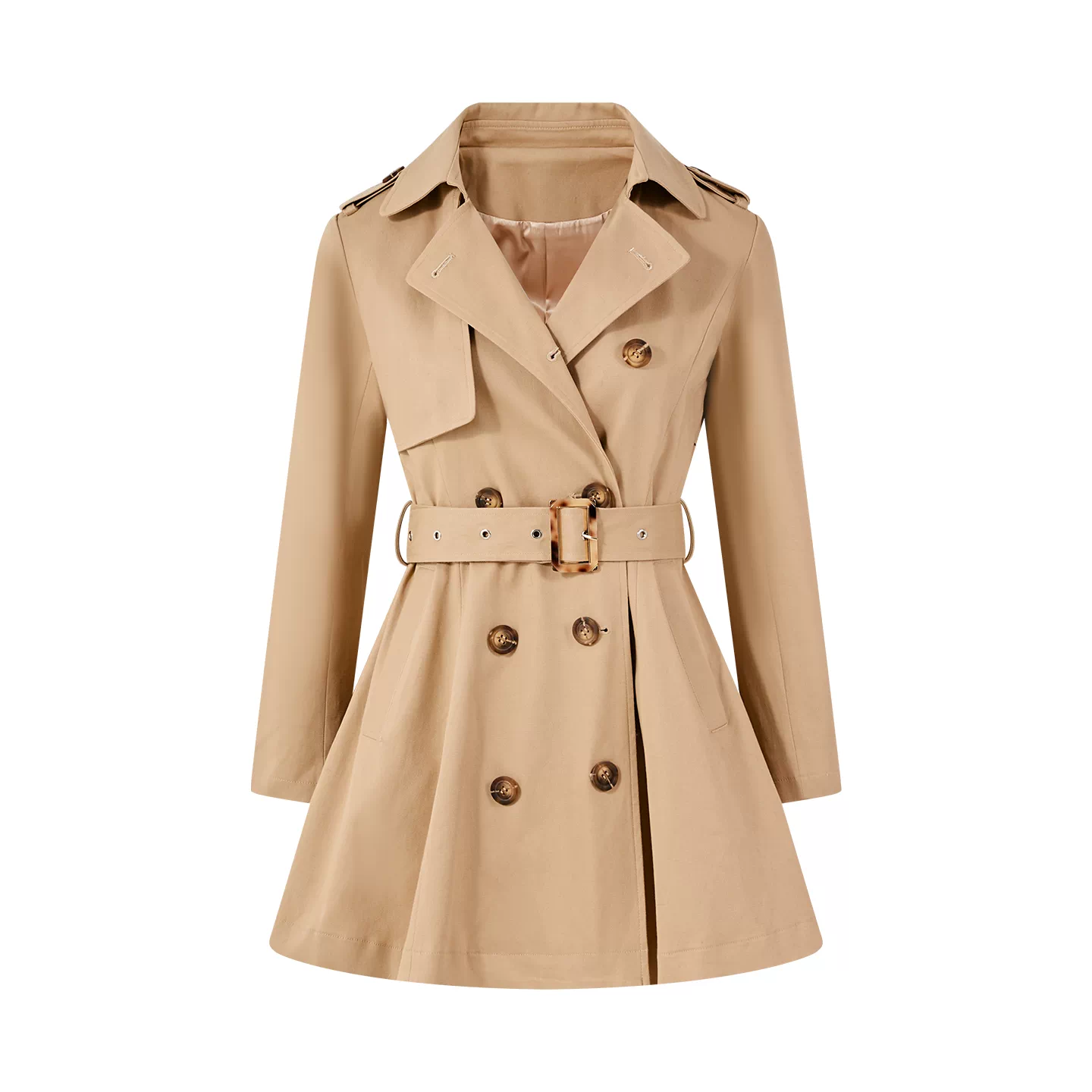 FIND YA WINGS Double breasted classic waist cinching coat