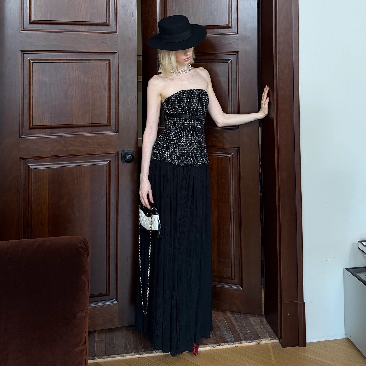 FIND YA WINGS French pink strapless dress