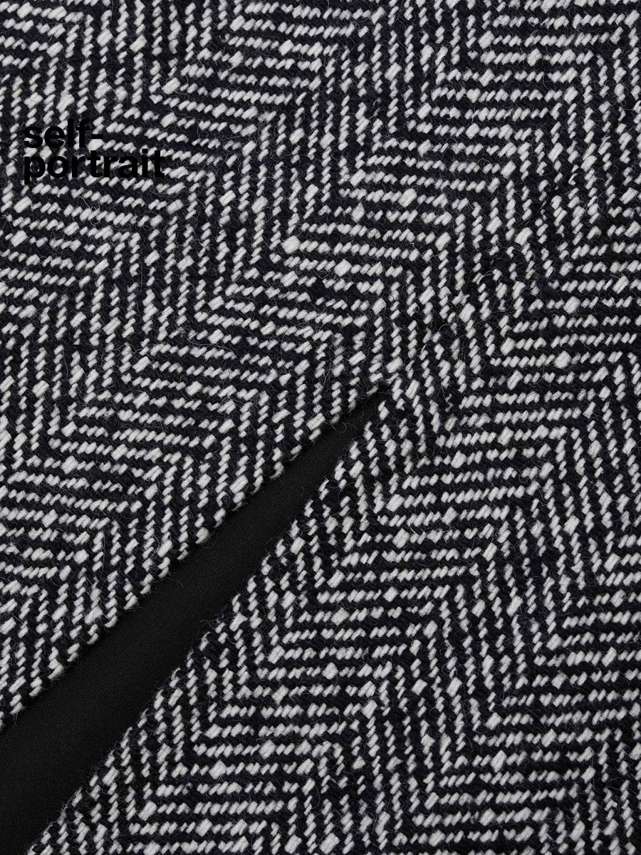 Self-Portrait SALE Grey mixed color versatile half skirt