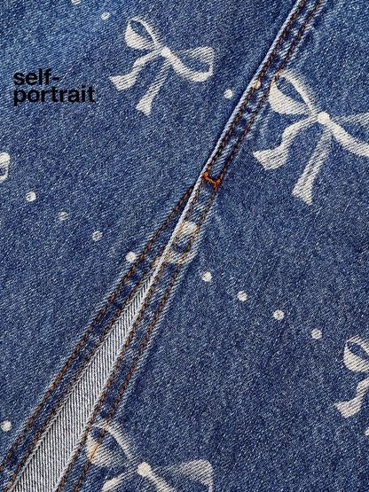 Self-Portrait SALE Versatile bow-print midi skirt