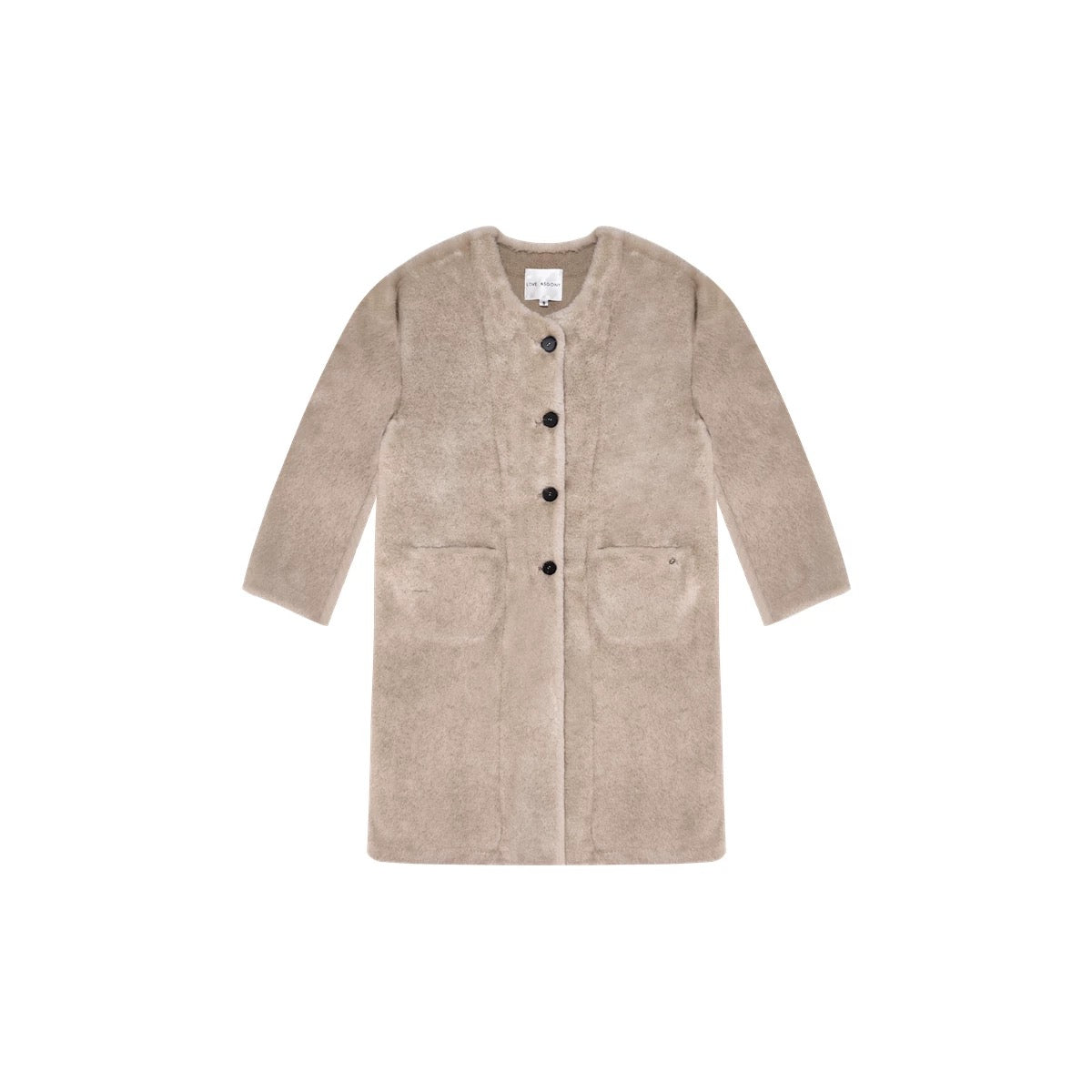 AsGony ASG24636 Single breasted fur warm coat