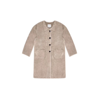 AsGony ASG24636 Single breasted fur warm coat