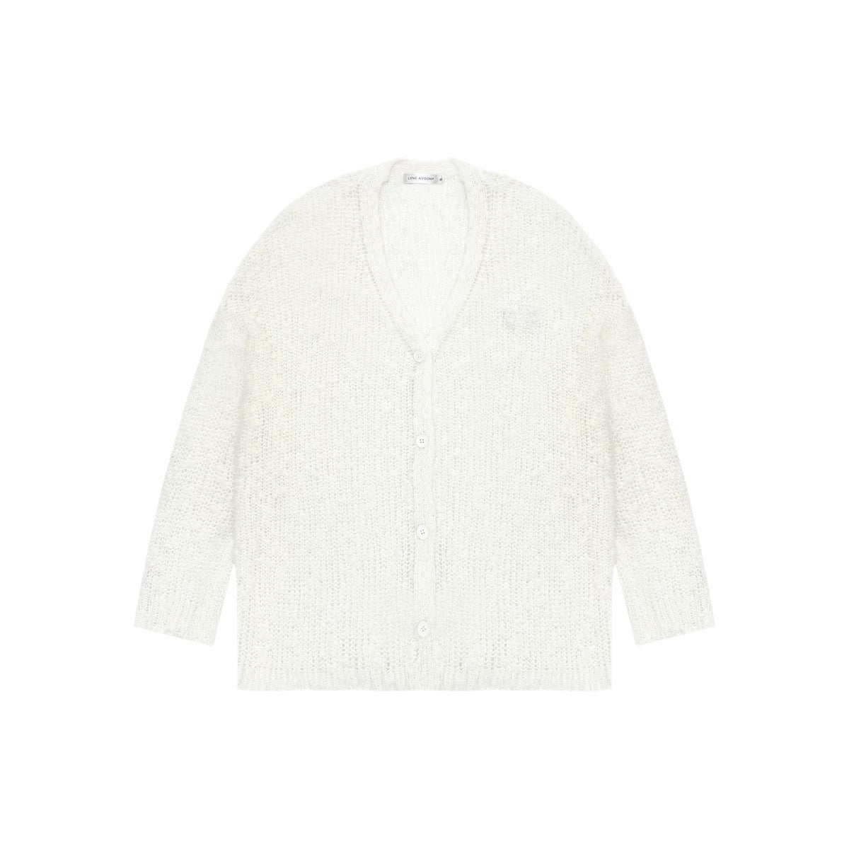 AsGony ASG24408&amp;ASG24407 Lace patchwork hollow knitted cardigan + camisole set