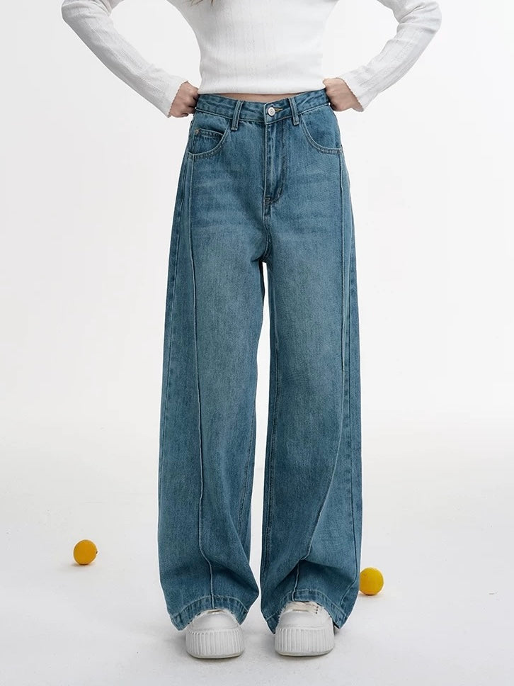 16DEWS High waisted straight leg loose jeans