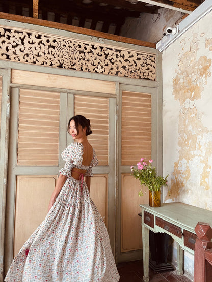 PLEASED Belva Puff Floral Dress