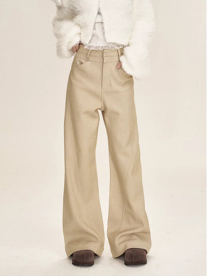 16DEWS 16D24451 Retro micro flared casual pants