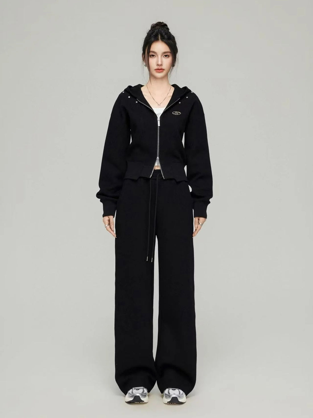 Macy Mccoy  MMC2025016 Casual hooded jacket + pants set (2color)