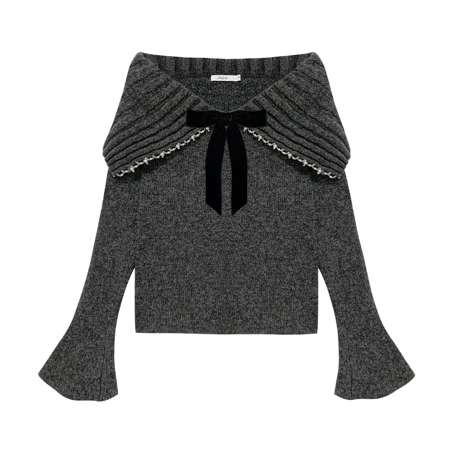 16DEWS 16D24446 Bow pearl sweater