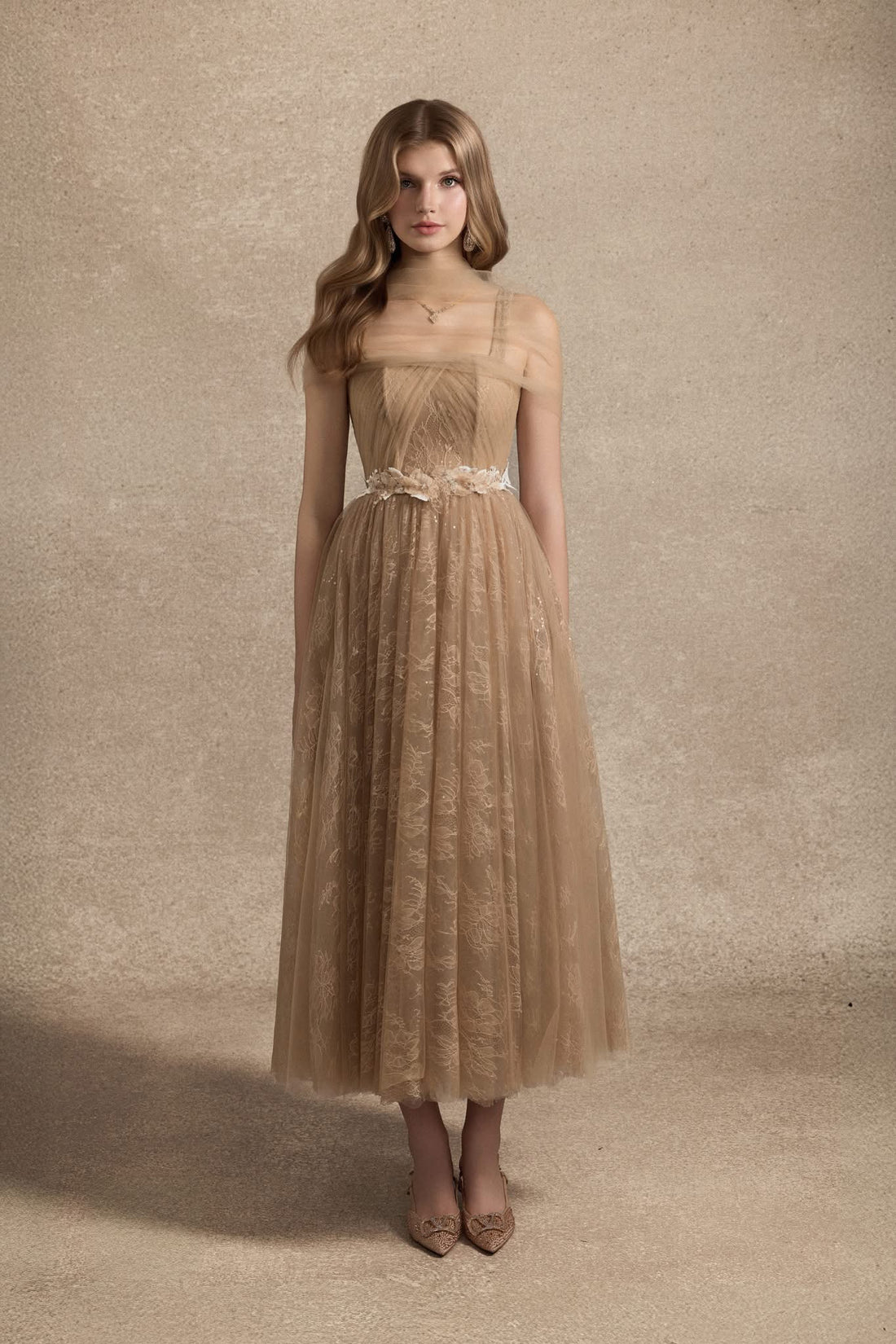 Nhat VY CESLESTE DRESS (BROWN)