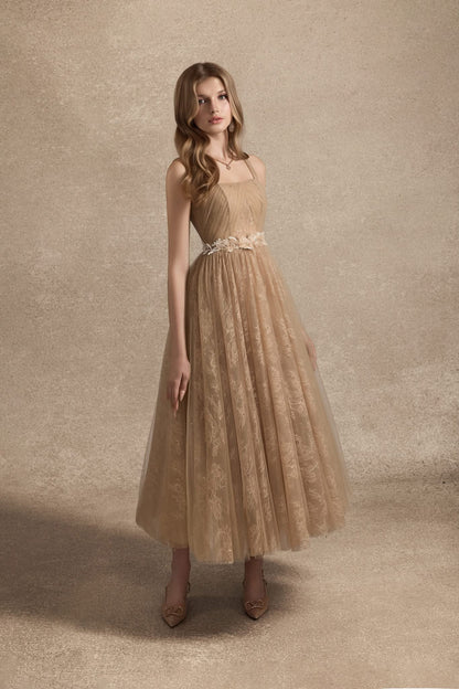 Nhat VY CESLESTE DRESS (BROWN)