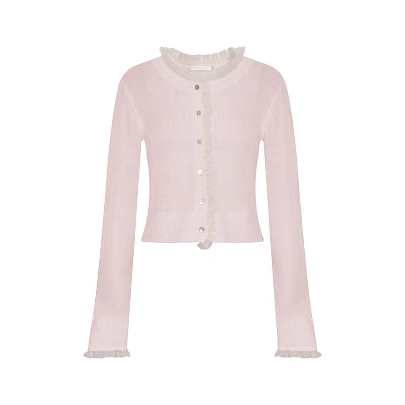Kroche KB5150 Ruffle knit cardigan