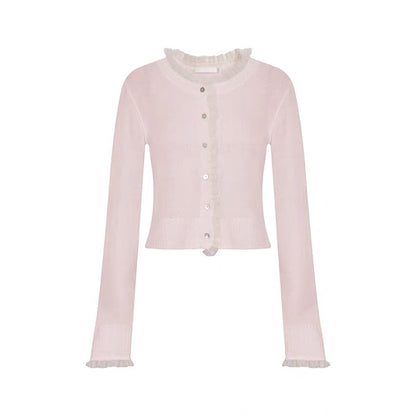 Kroche KB5150 Ruffle knit cardigan